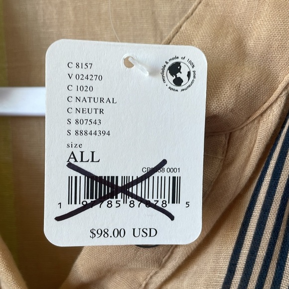 Free People Vacation Mode Kaftan NWT in Natural One Size - Picture 8 of 11